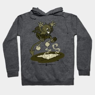 Retro Jumping Devil Cartoon Hoodie